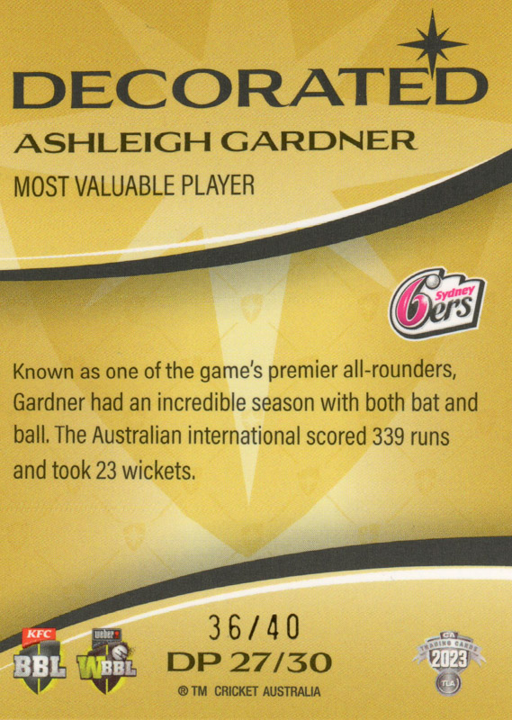 Ashleigh Gardner back