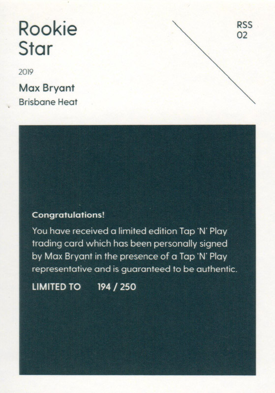 Max Bryant back