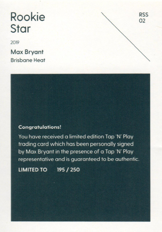 Max Bryant back