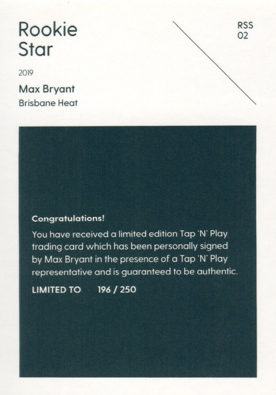 Max Bryant back