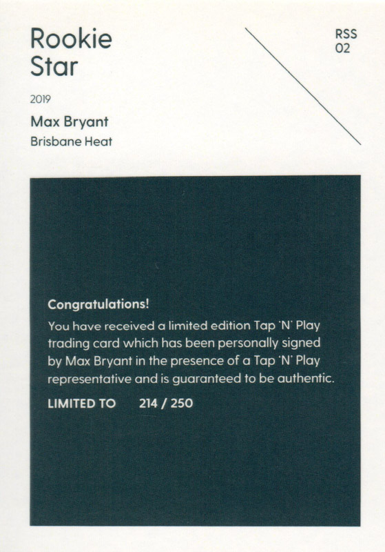Max Bryant back