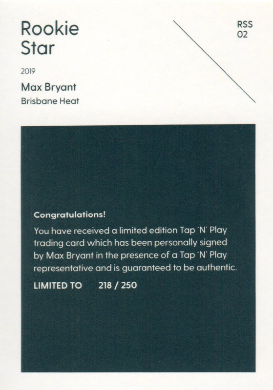 Max Bryant back