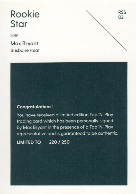 Max Bryant back