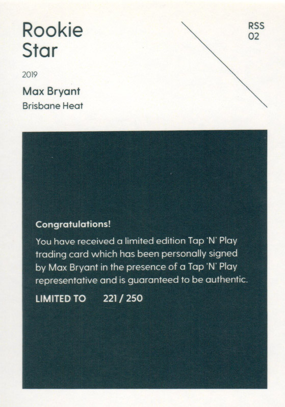 Max Bryant back