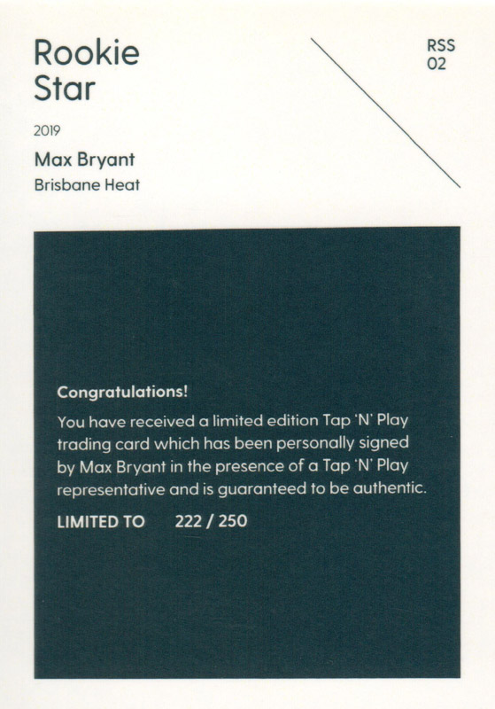Max Bryant back
