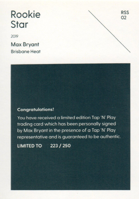 Max Bryant back