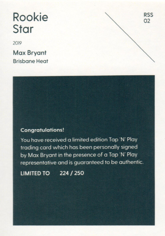 Max Bryant back