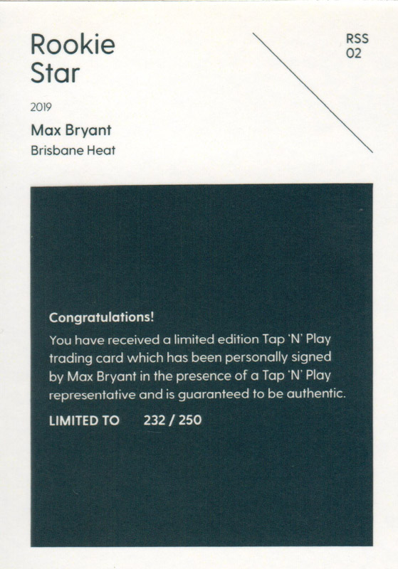 Max Bryant back