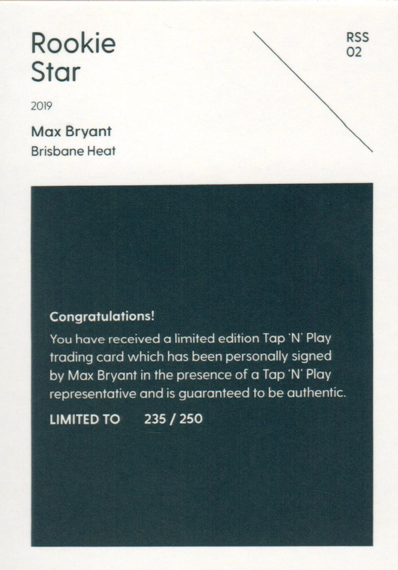Max Bryant back