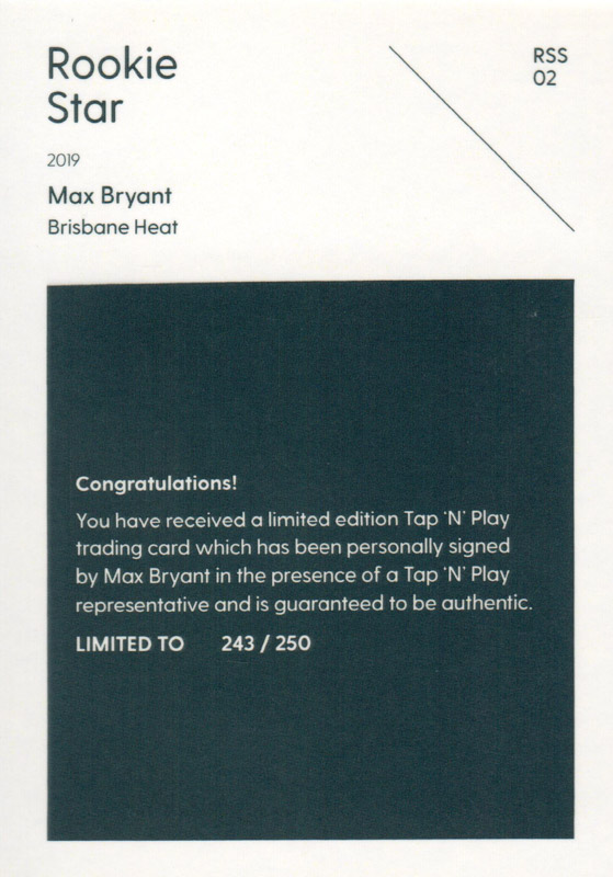 Max Bryant back