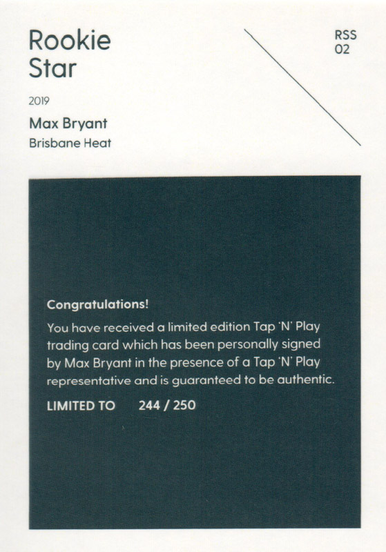 Max Bryant back