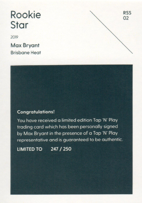 Max Bryant back
