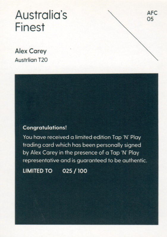 Alex Carey back