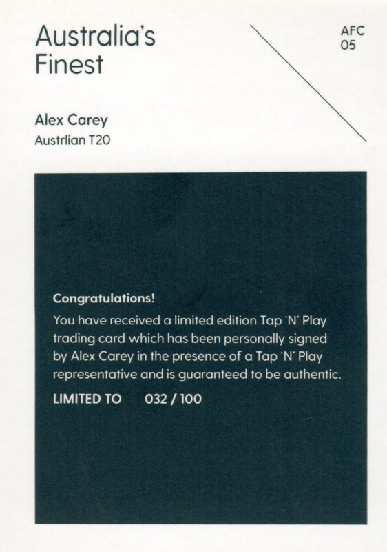 Alex Carey back