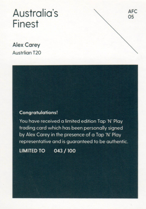 Alex Carey back