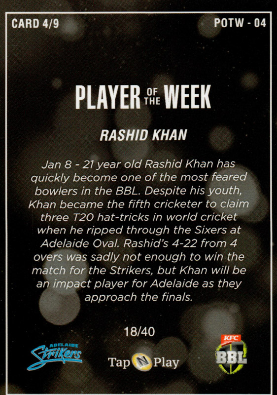 Rashid Khan back
