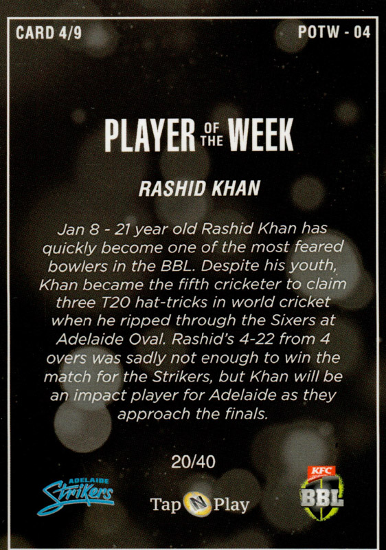 Rashid Khan back