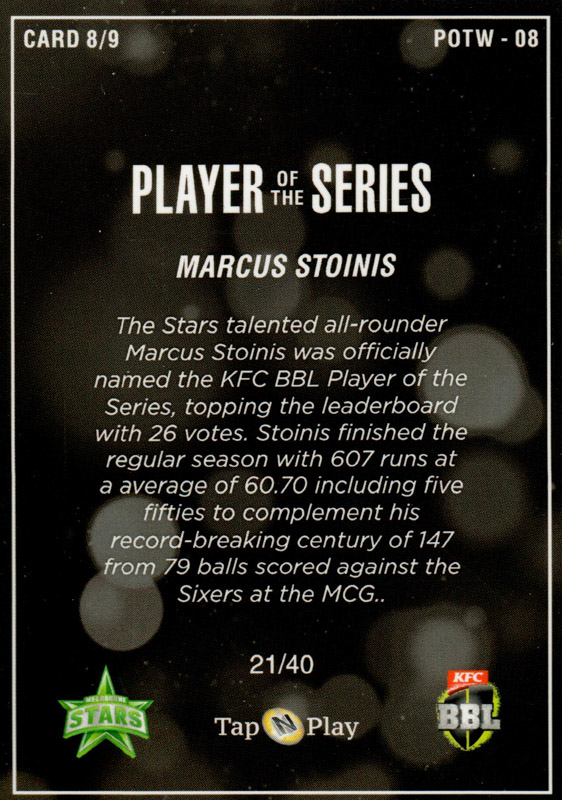 Marcus Stoinis back