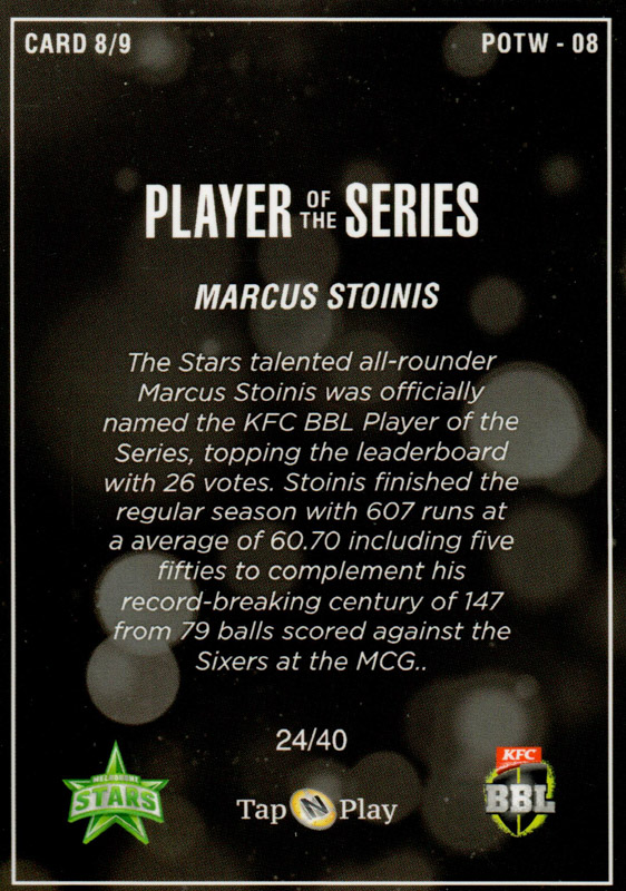 Marcus Stoinis back