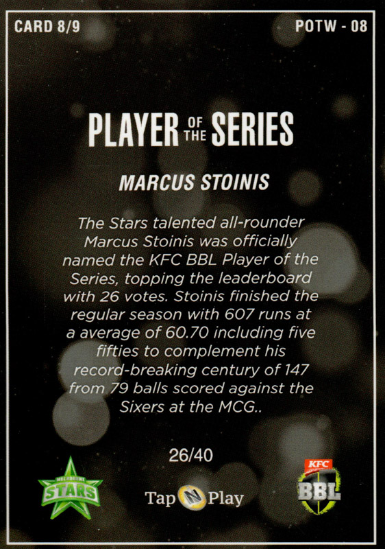 Marcus Stoinis back