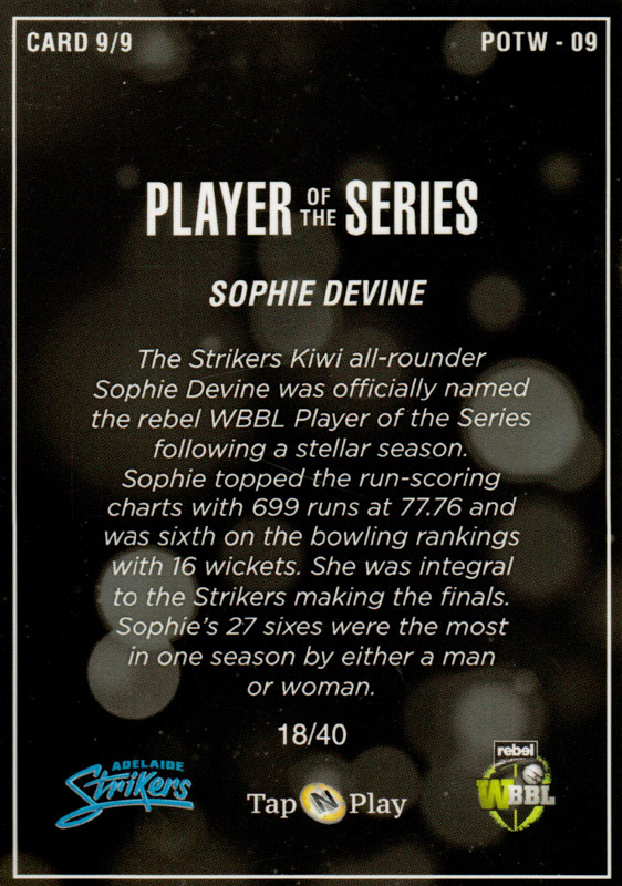 Sophie Devine back