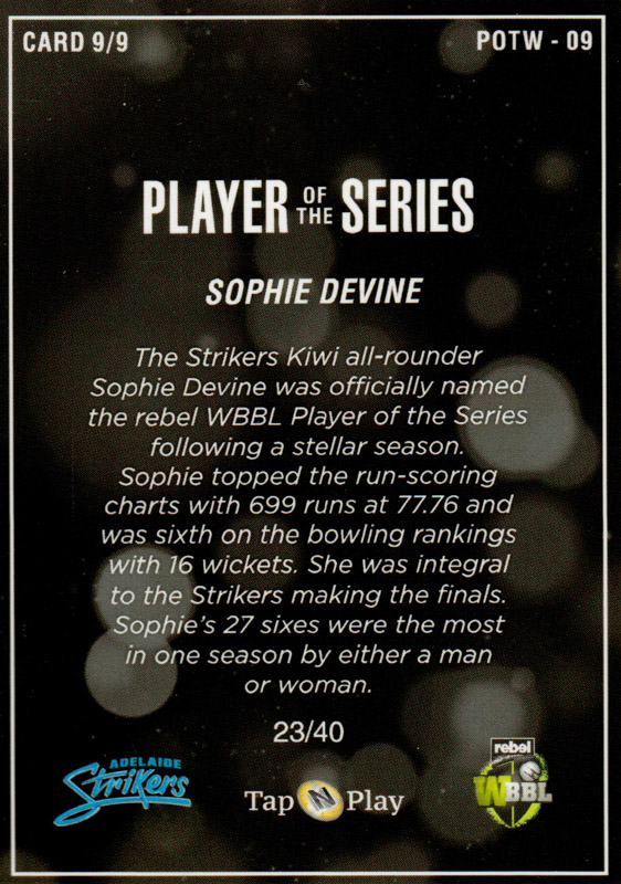 Sophie Devine back