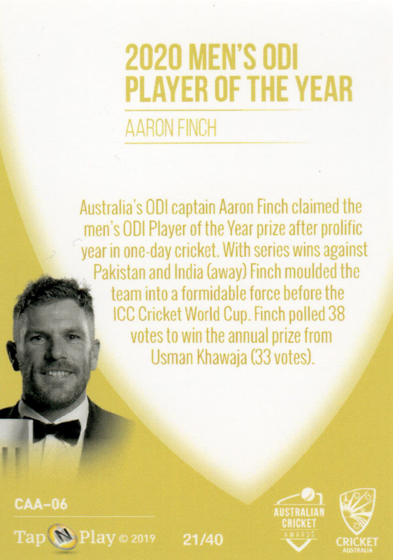 Aaron Finch back