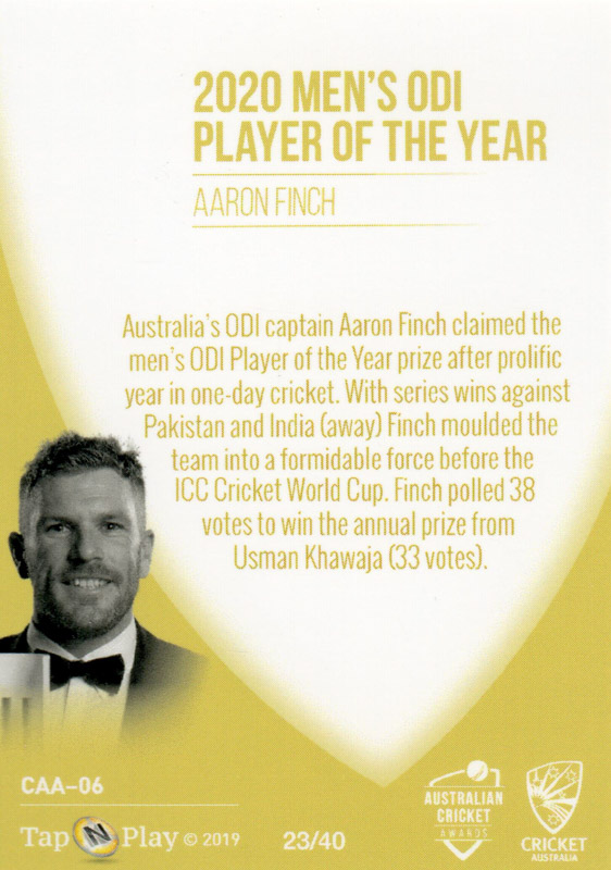 Aaron Finch back