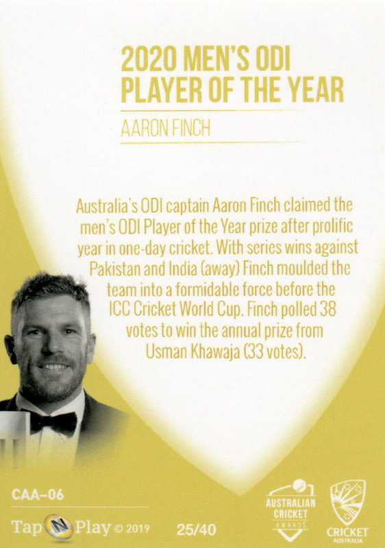 Aaron Finch back