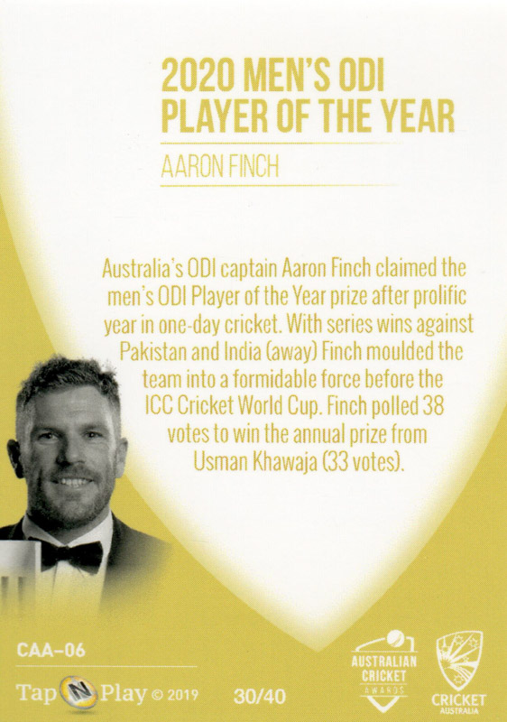 Aaron Finch back