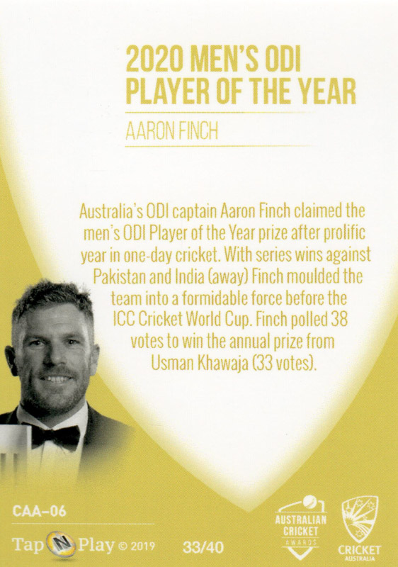 Aaron Finch back