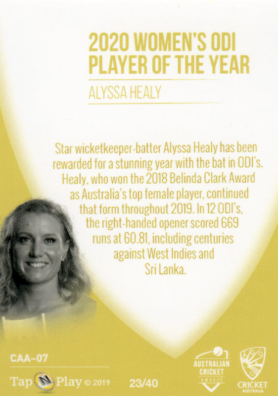 Alyssa Healy back