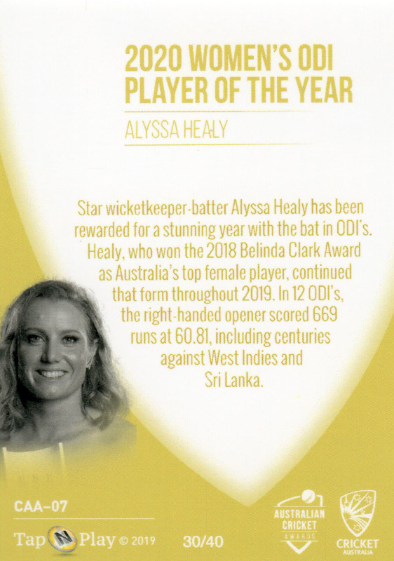 Alyssa Healy back