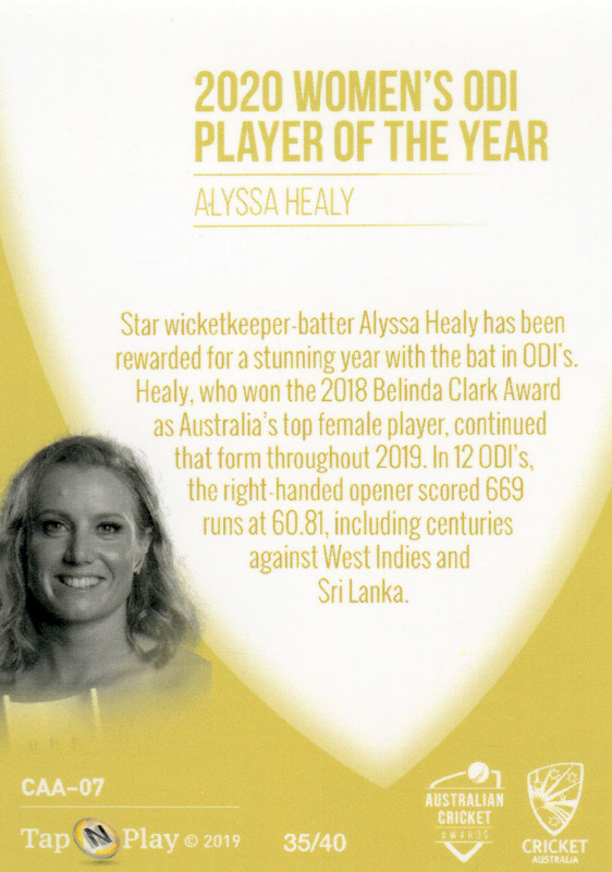 Alyssa Healy back