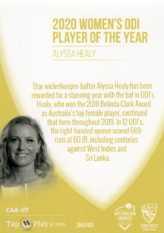 Alyssa Healy back