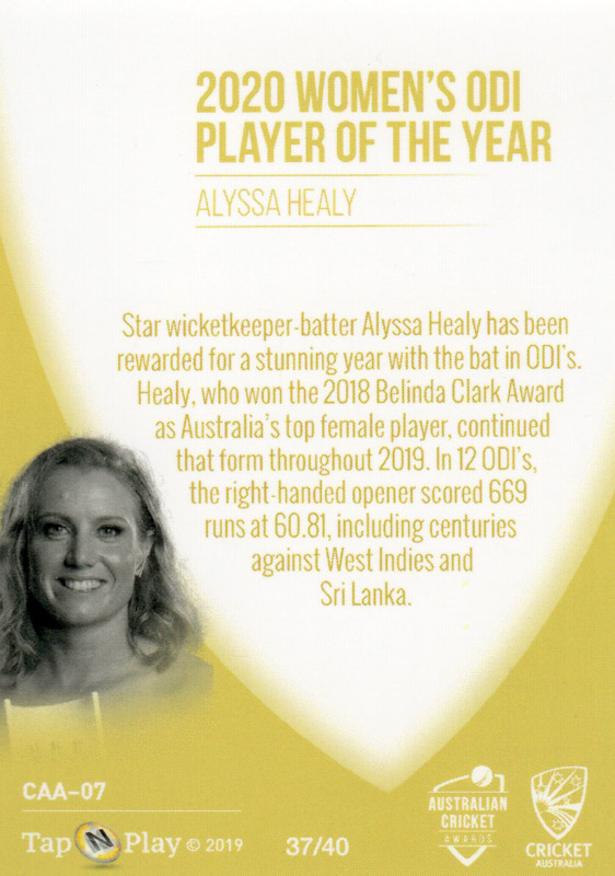 Alyssa Healy back