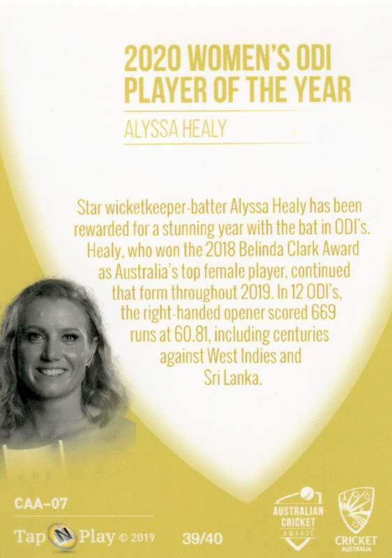 Alyssa Healy back