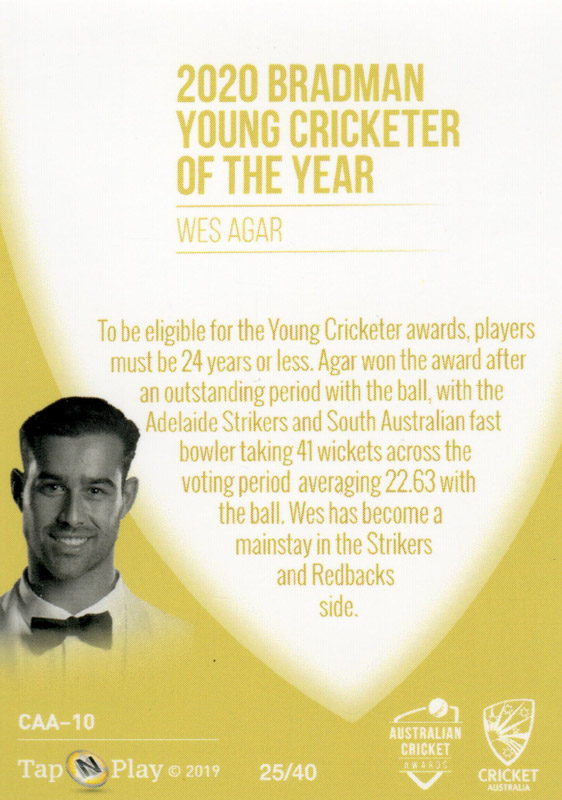Wes Agar back