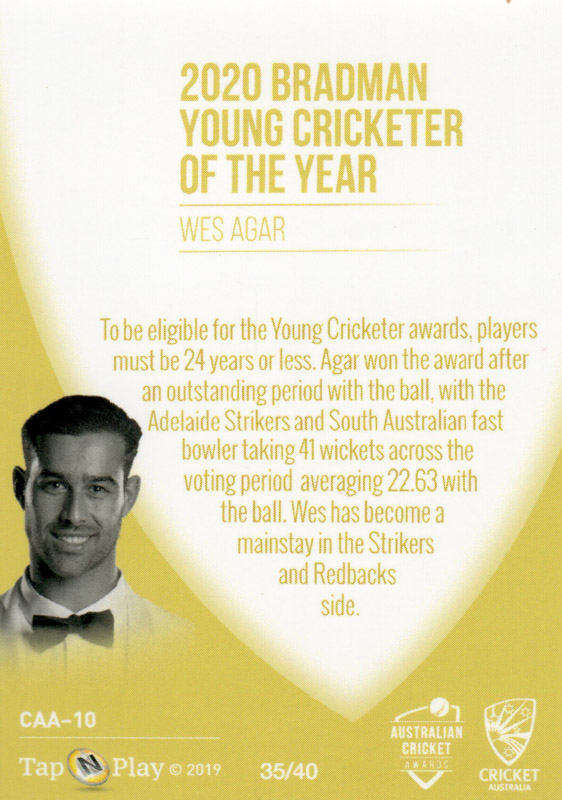 Wes Agar back
