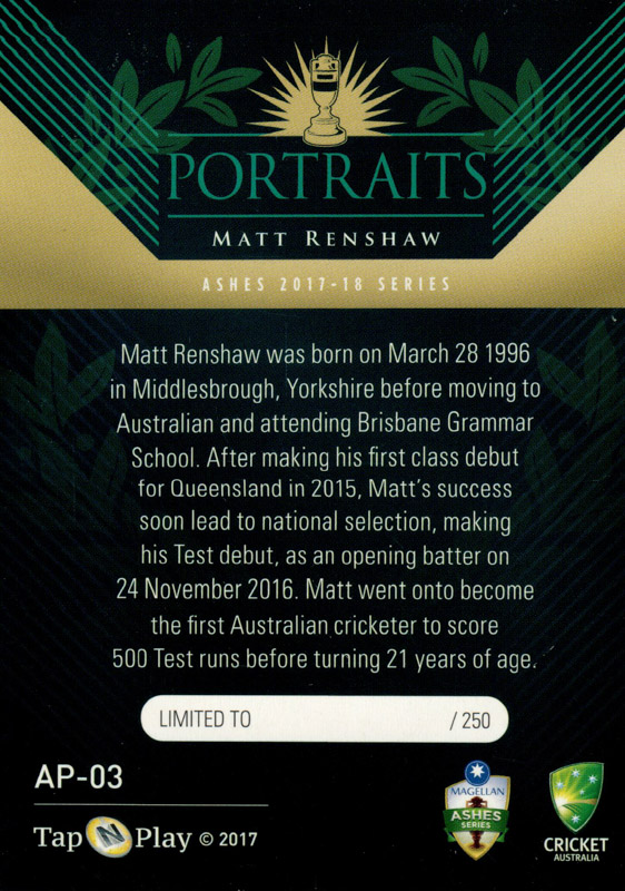 Matt Renshaw back