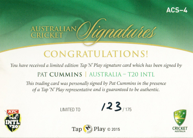 Pat Cummins back