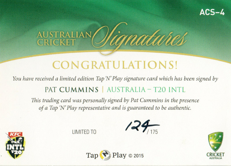 Pat Cummins back