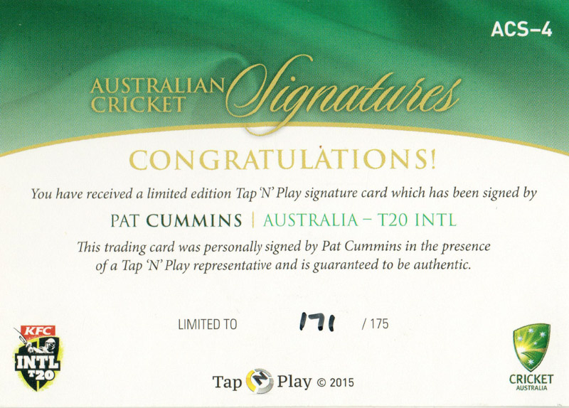 Pat Cummins back