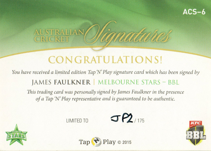 James Faulkner back
