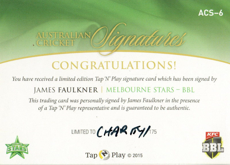 James Faulkner back
