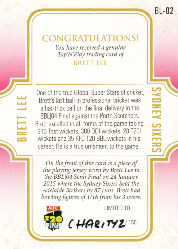 Brett Lee back