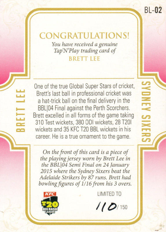 Brett Lee back