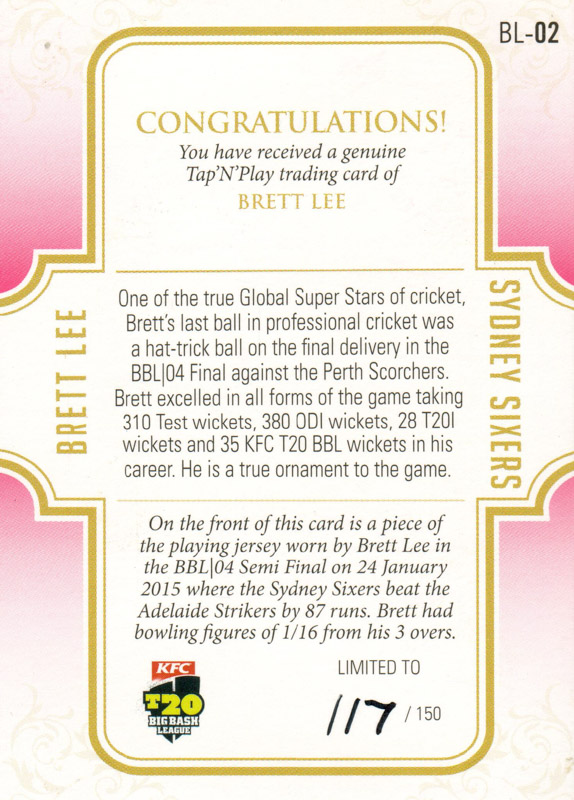 Brett Lee back