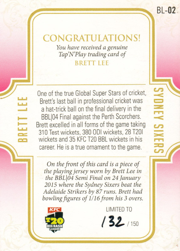 Brett Lee back