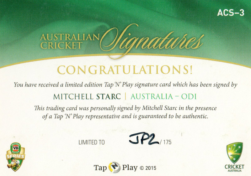 Mitchell Starc back